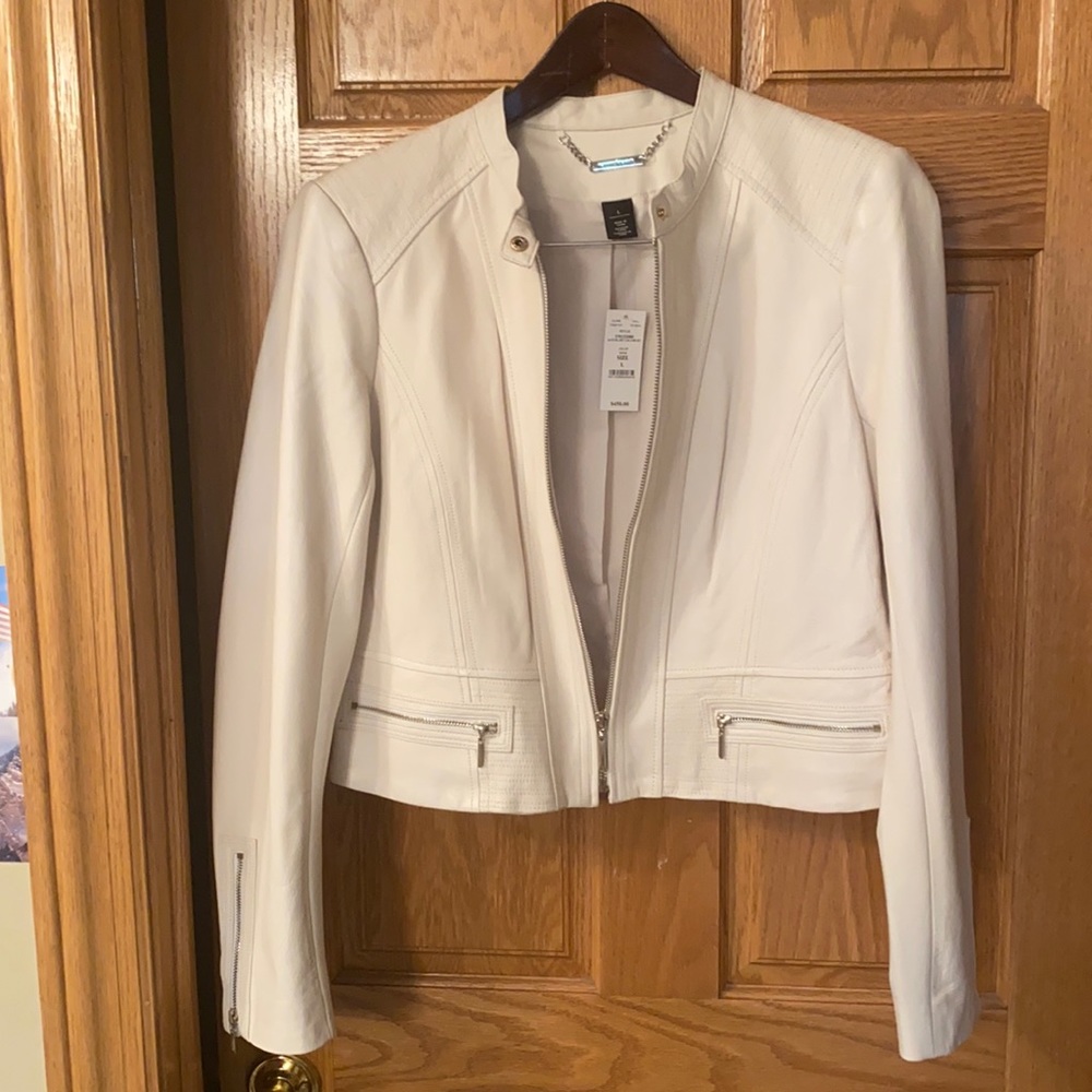 White House black market leather jacket